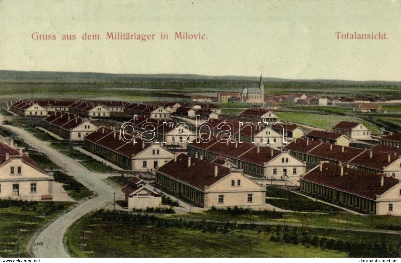 T2 Militärlager In Milovic (Milowitz) / Osztrák-magyar Katonai Tábor és Laktanya Milovicében / Austro-Hungarian K.u.K. M - Non Classés