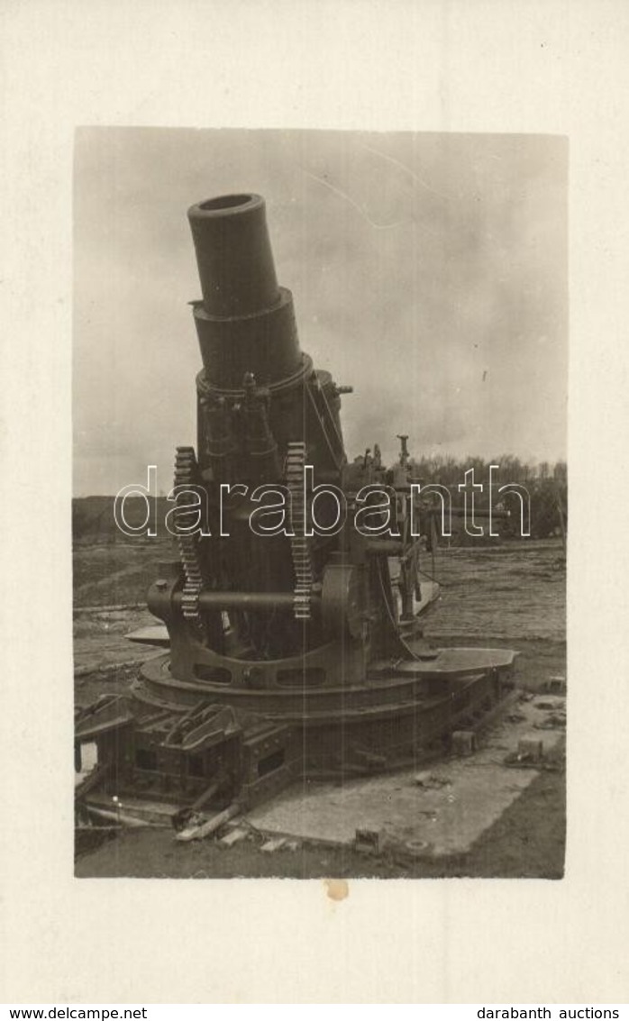 ** T1/T2 Osztrák-magyar Talpra Szerelt 30,5 Cm Kaliberű Mozsár / WWI Austro-Hungarian K.u.K. Military 30,5 Cm Mortar (Mö - Non Classés