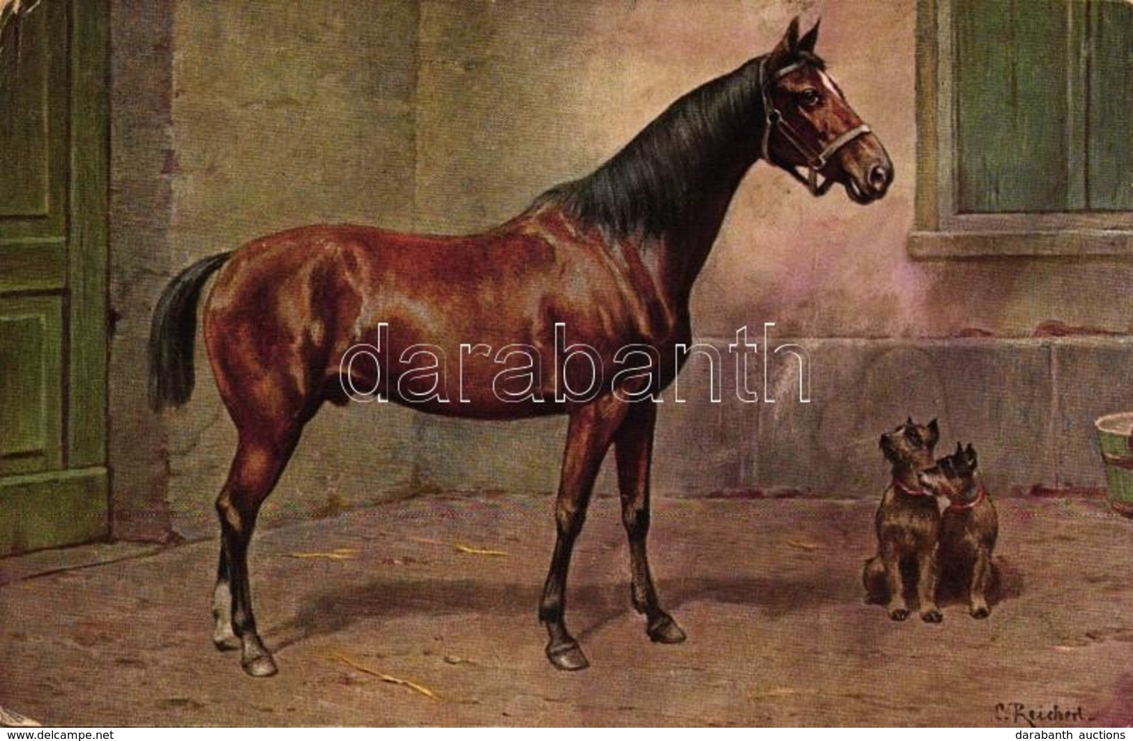 T3 Trackehner Und Pinscher / Horse, Dogs S: Carl Reichert (fl) - Ohne Zuordnung