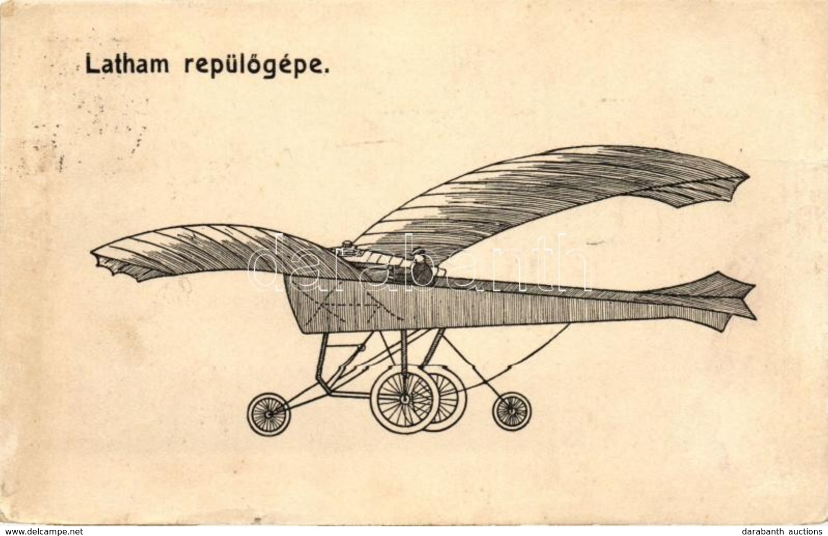 T4 Latham Repülőgépe; Kiadja Bíró A. / Aviator Bleriot (wet Damage) - Non Classés