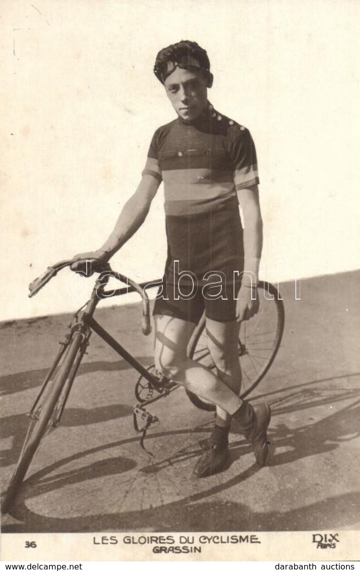 ** T2 Robert Grassin, French Cyclist Who Specialized In Motor-paced Racing. DIX Paris 36. - Non Classés