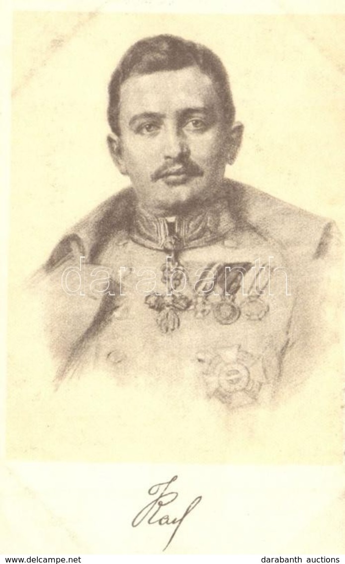 ** 5 Db Régi Motívumlap IV. Károlyról / 5 Pre-1945 Motive Cards Of Charles I Of Austria - Non Classés