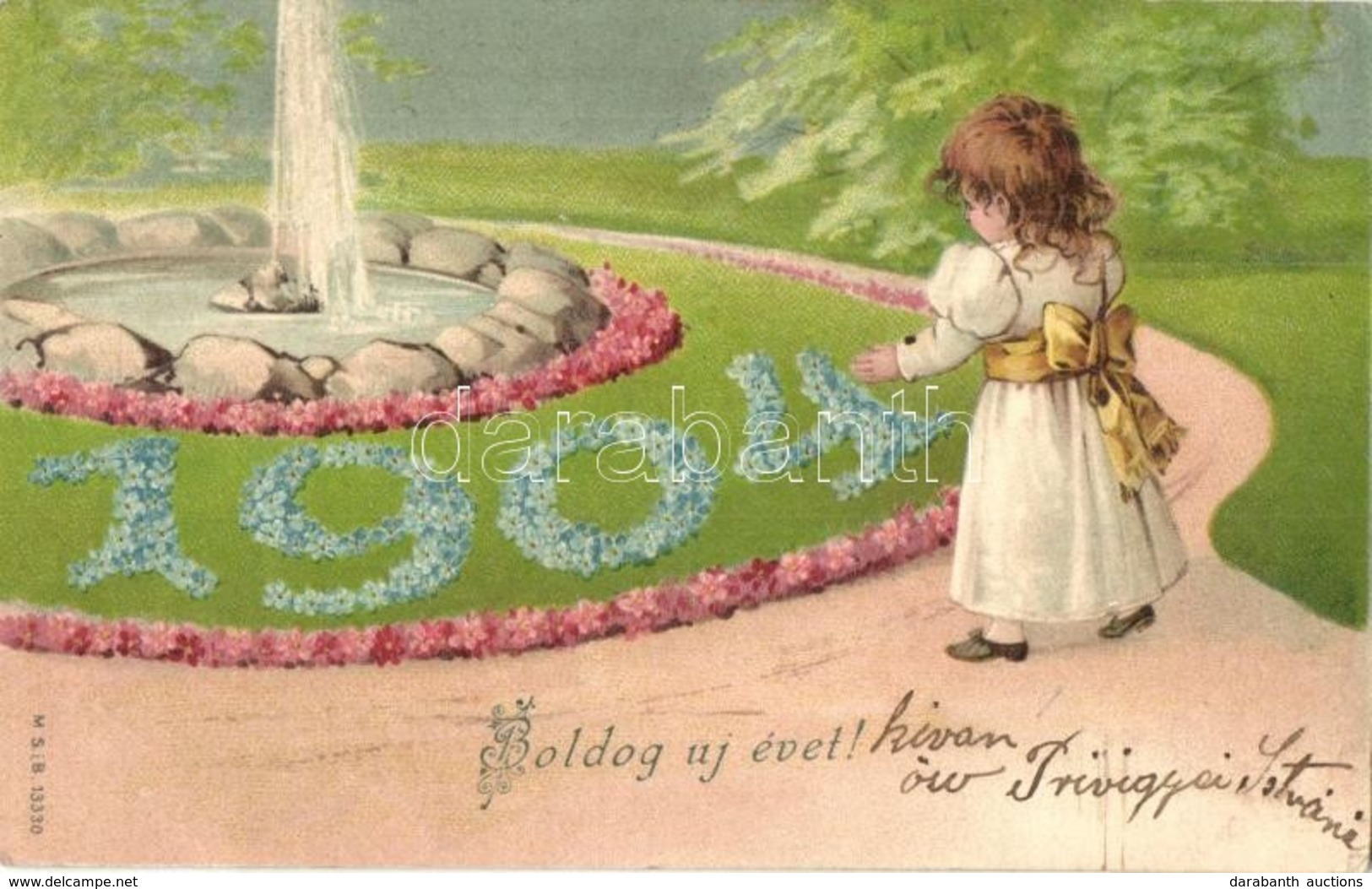 T2 1903 Boldog új évet! / New Year Greeting Postcard, M. S. I. B. 13330. Litho Emb. - Non Classés
