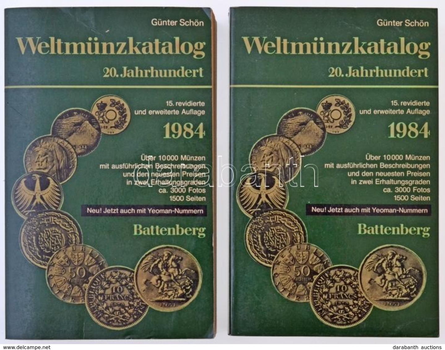 Günter Schön: Weltmünzkatalog 20. Jahrhundert. 15. Auflage. München, Battenberg, 1984. Két Kötetben, Használt állapotban - Non Classés