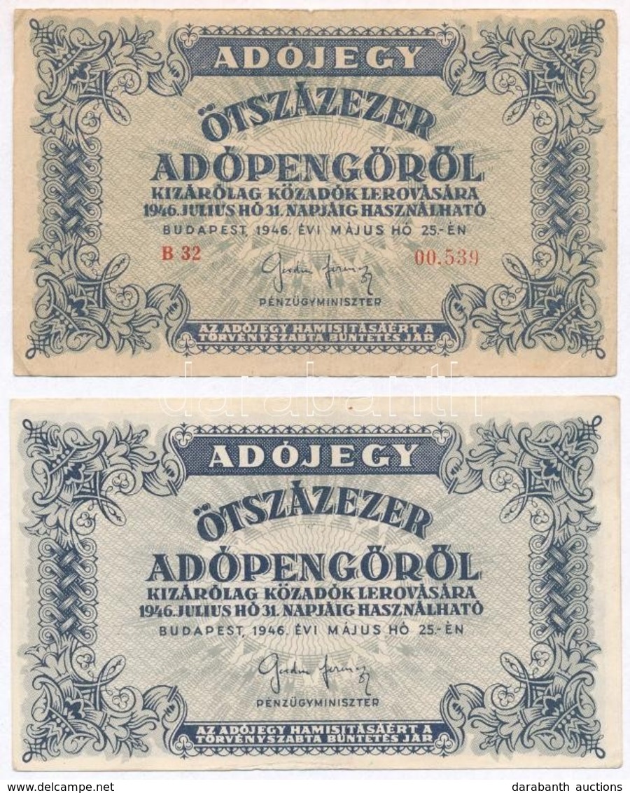 1946. 500.000AP (2xklf) Egyik Sorszámmal T:III - Unclassified