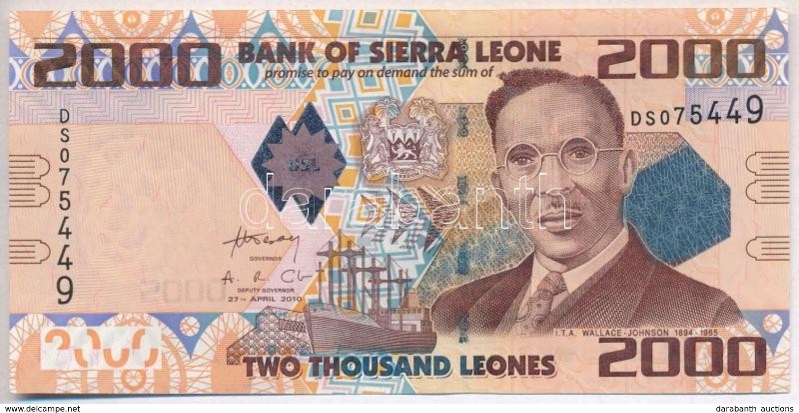 Sierra Leone 2010. 2000L T:I
Sierra Leone 2010. 2000 Leones C:UNC - Non Classés