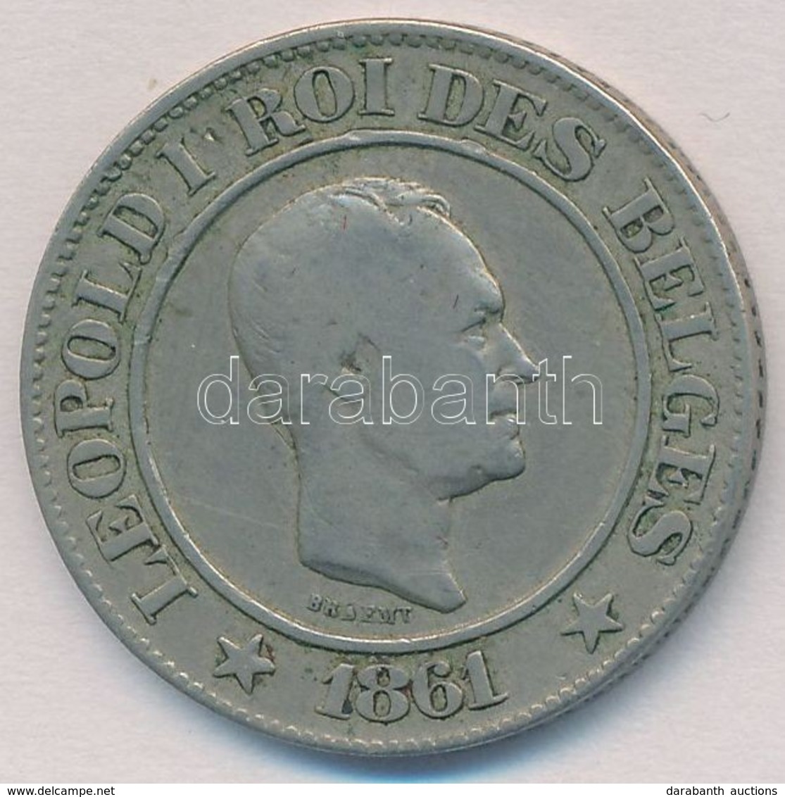 Belgium 1861. 20c Cu-Ni 'I. Lipót' T:2,2-
Belgium 1861. 20 Centimes Cu-Ni 'Leopold I' C:XF,VF
Krause KM#20 - Non Classés