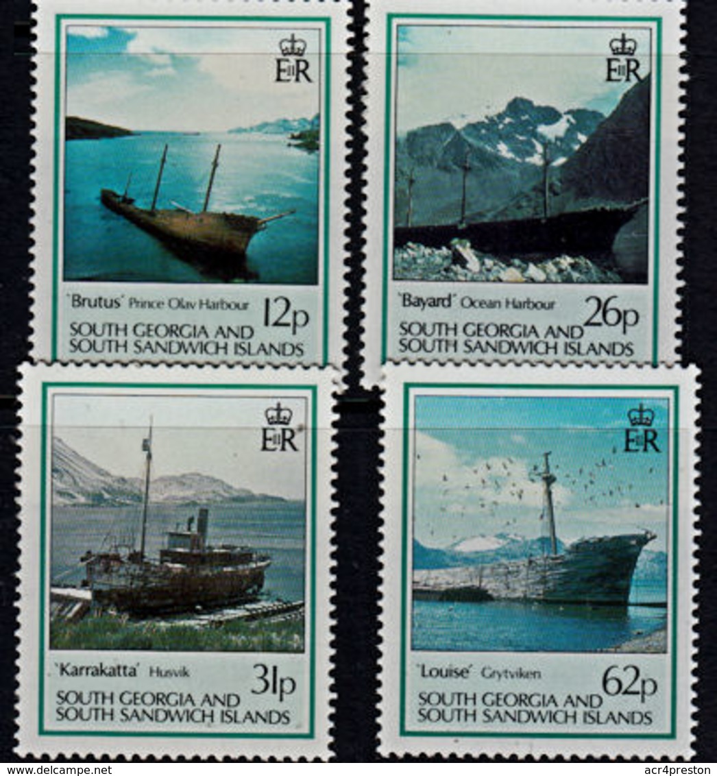 B0405 SOUTH GEORGIA 1990, SG 197-200 Ships, Wrecks & Hulks,  MNH - South Georgia