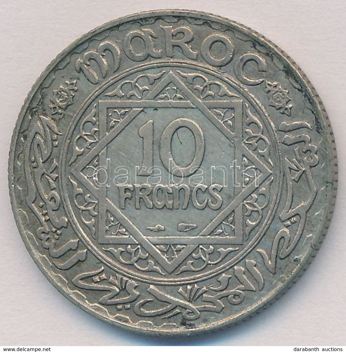 Marokkó / Francia Protektorátus 1934. 10Fr Ag T:2
Morocco / French Protectorate 1934. 10 Francs Ag C:XF
Krause Y#38 - Non Classés