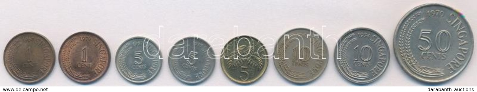 Szingapúr 1967-2000. 1c-50c (8xklf) T:1-,2
Singapore 1967-2000. 1 Cent - 50 Cents (8xdiff) C:AU,XF - Unclassified