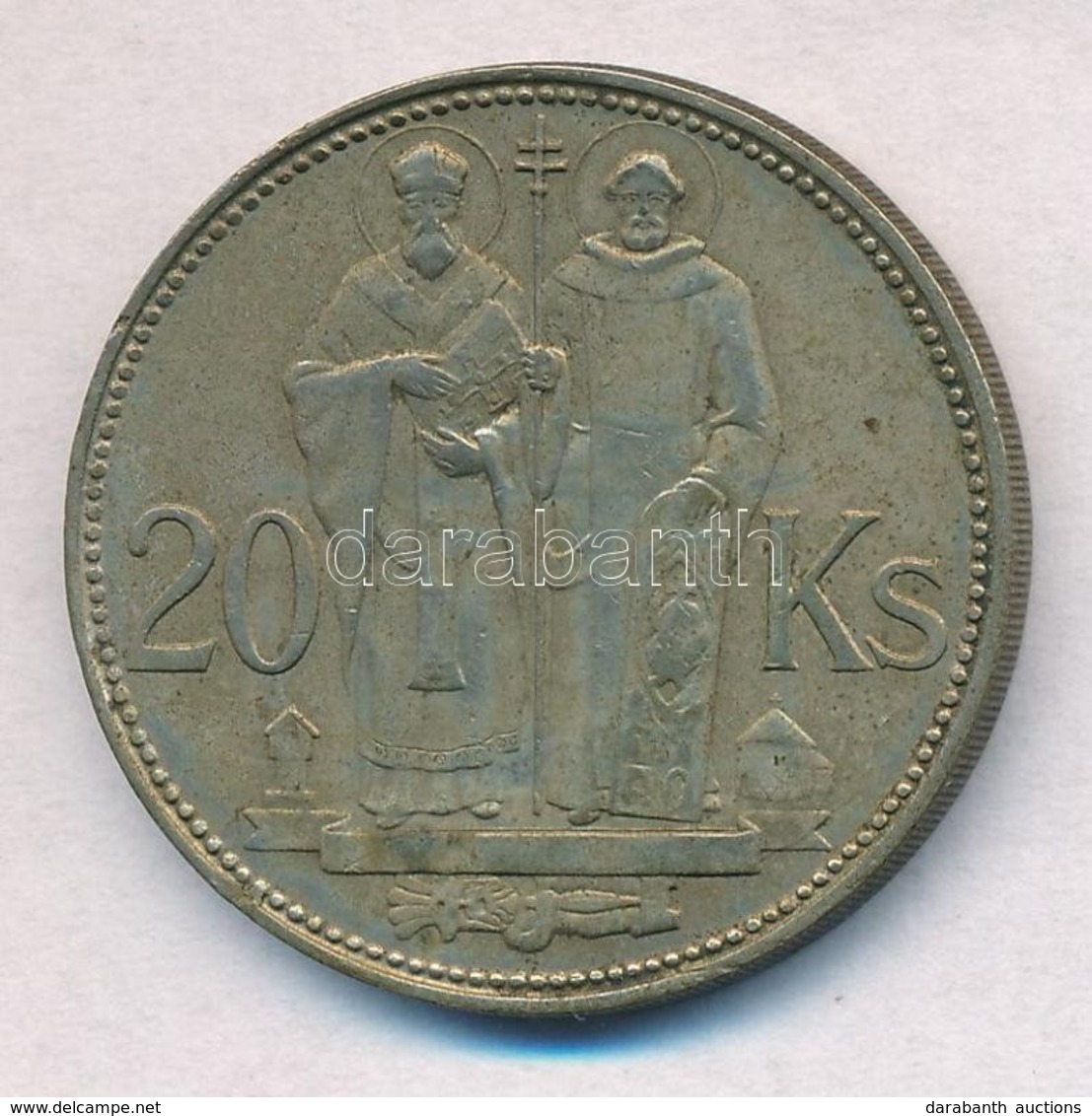 Szlovákia 1941. 20K Ag 'Cirill és Metód' T:2 Patina
Slovakia 1941. 20 Korun Ag 'St. Kyrill And St. Methodius' C:XF Patin - Unclassified