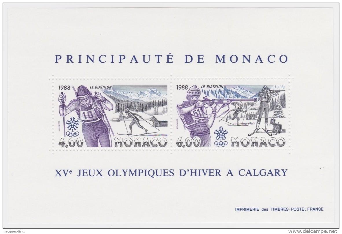 Monaco   .   Yvert    .  Bloc  40       .    **     .   Neuf  SANS  Charniere    . /  MNH - Blocs