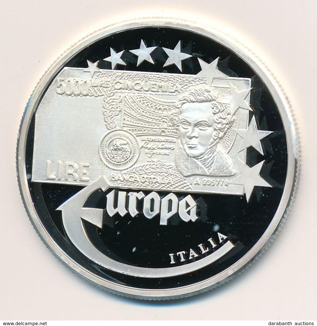 Németország 1997. 'Olaszország Líra - Az Első Euro Veretek' Jelzett Ag Emlékérem, Tanúsítvánnyal (20g/0.999/40mm) T:PP
G - Non Classés