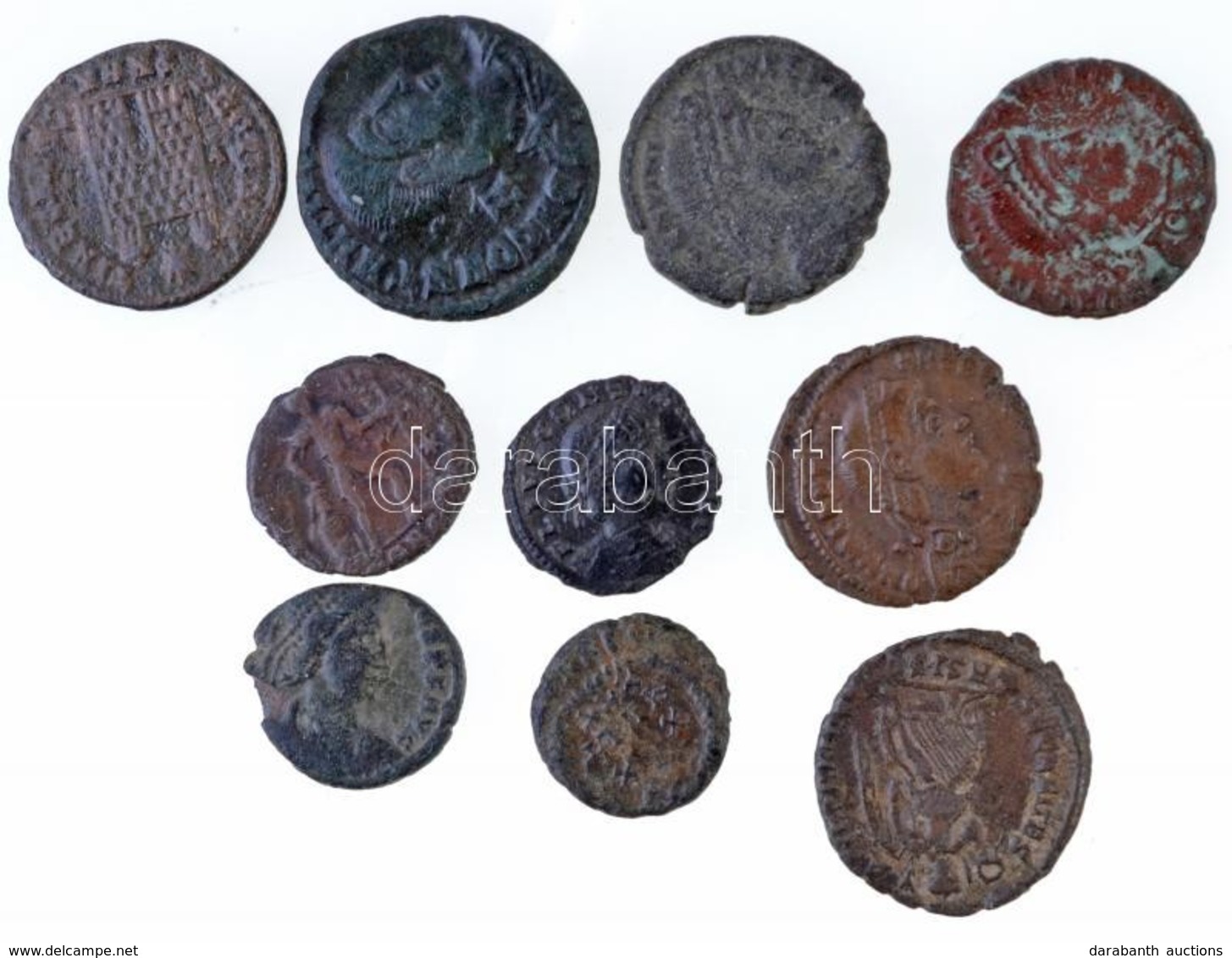 10db-os Vegyes Római Rézpénz Tétel A IV. Századból, Közte Hamis Is! T:vegyes
10pcs Of Various Roman Copper Coins From Th - Non Classés