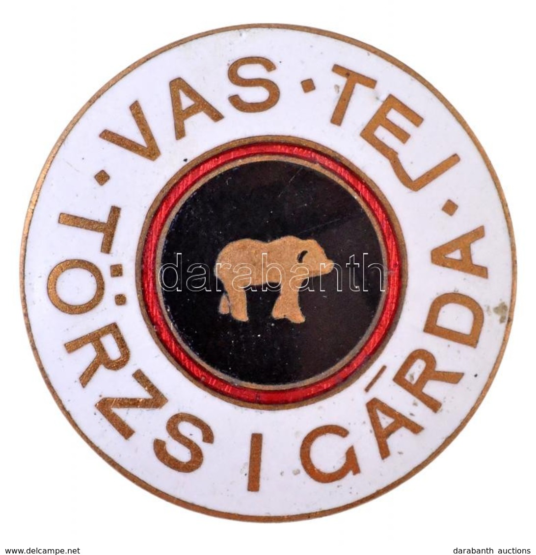 ~1970-1980. 'Vas Tej Törzsgárda' Zománcozott Jelvény (31mm) T:2 - Non Classés