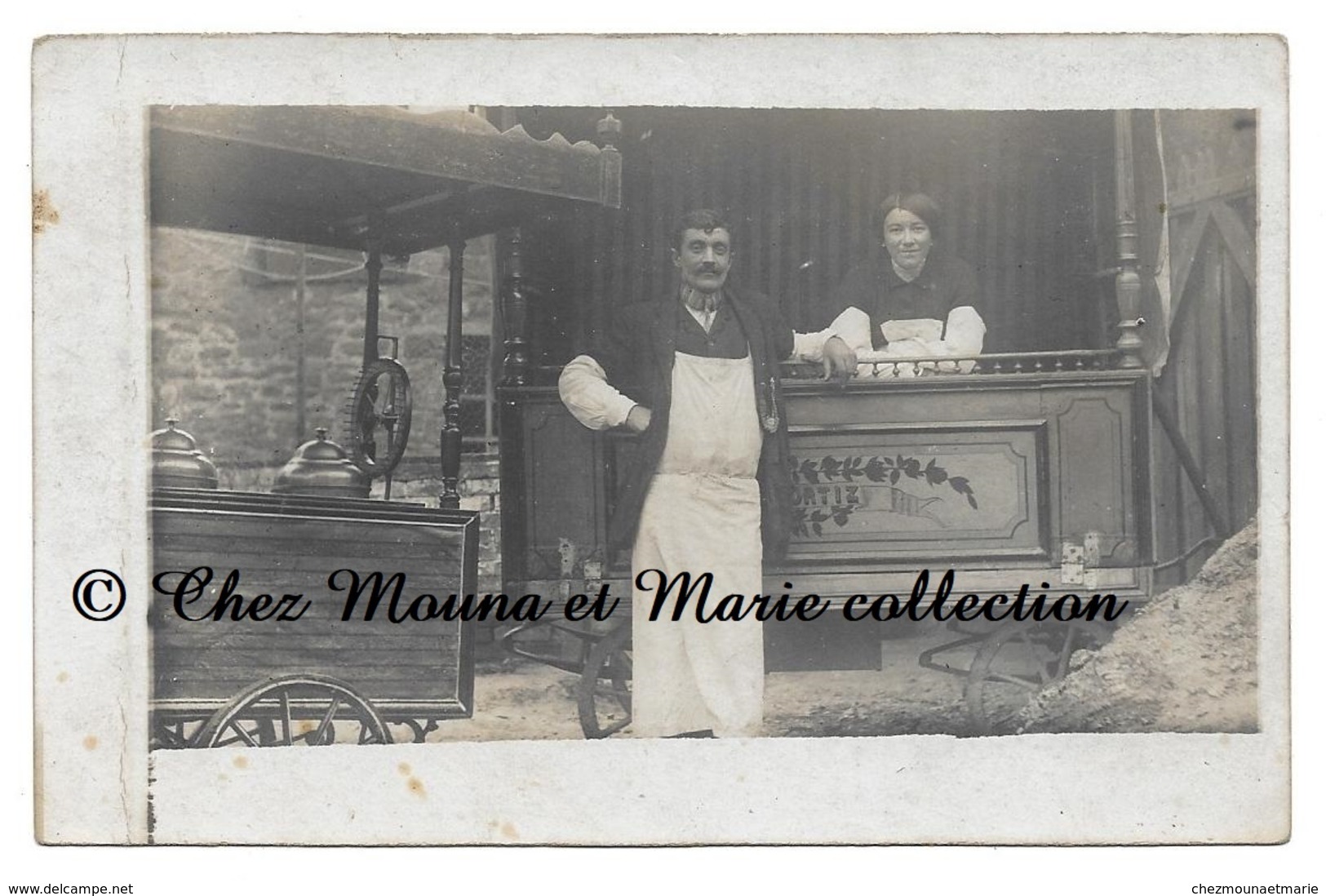 MARCHAND DE GLACES AMBULANT ORTIZ - ROULOTTE - CARTE PHOTO - Venters