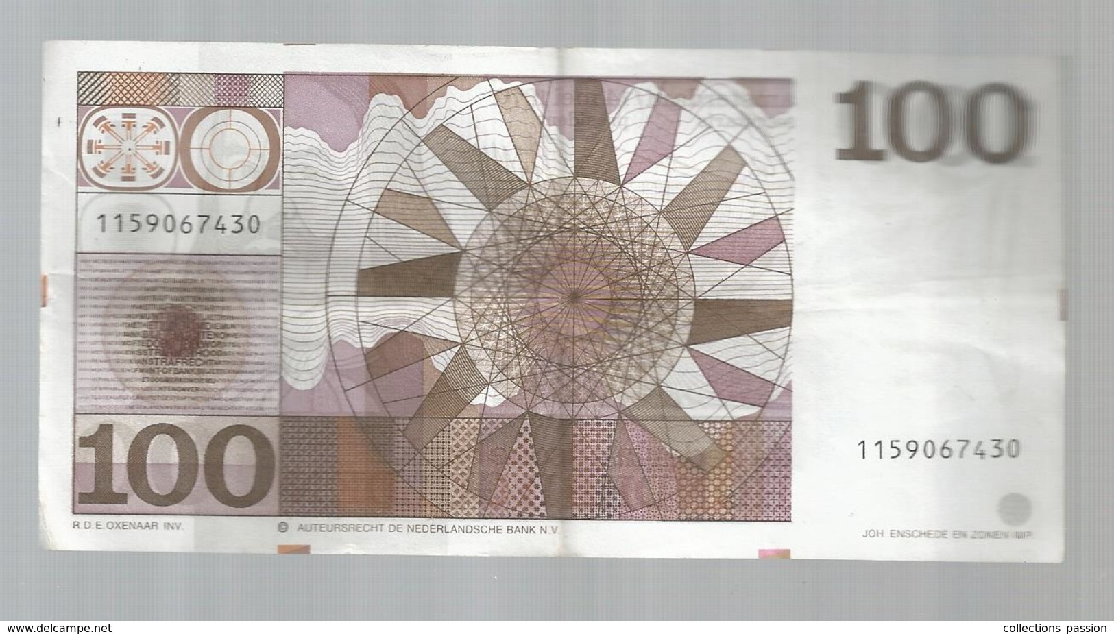 Billet , Pays Bas , De Nederlandsche Bank , 100 GULDEN , Hondered ,Amsterdam ,14 Mai 1970 ,2 Scans - 100 Gulden