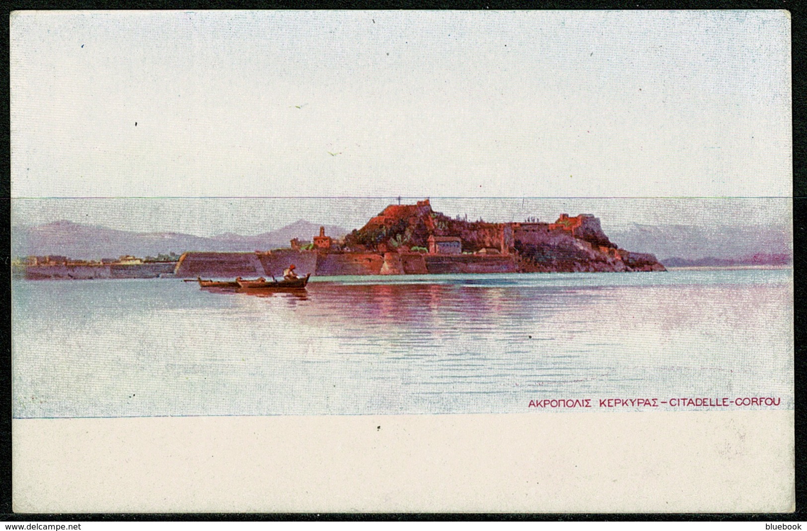 Ref 1228 - Early Greece Postcard - Citadelle Corfou Corfu - Ionian Islands - Greece