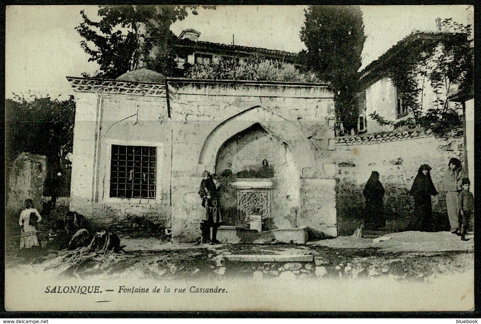 Ref 1228 - Early Greece Postcard - Fontaine Cassandre - Salonica Salonique Thessaloniki - Greece