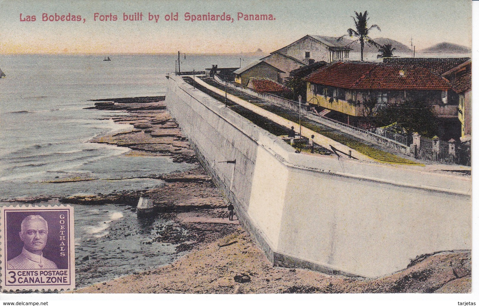 POSTAL DE PANAMA DE LAS BOBEDAS, FORTS BUILT BY OLD SPANIARDS (L. MADURO) - Panamá