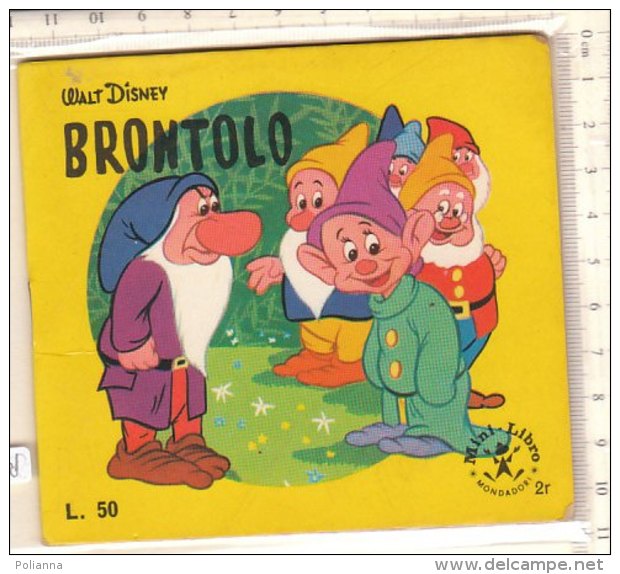 PO7719D# MINI LIBRO N.2r  Walt Disney BRONTOLO Ed.Mondadori 1968 - Antiguos