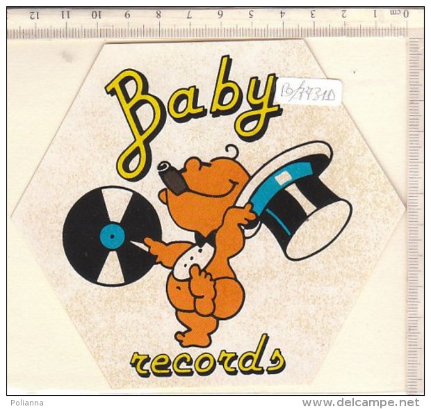 PO7731D# ADESIVO STICKER MUSICA - BABY RECORDS - Altri & Non Classificati