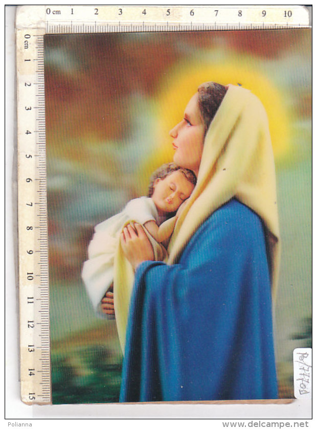 PO7770D# STEREOSCOPICA 3D LENTICULAR - MADONNA CON BAMBINO  No VG - Cartoline Stereoscopiche