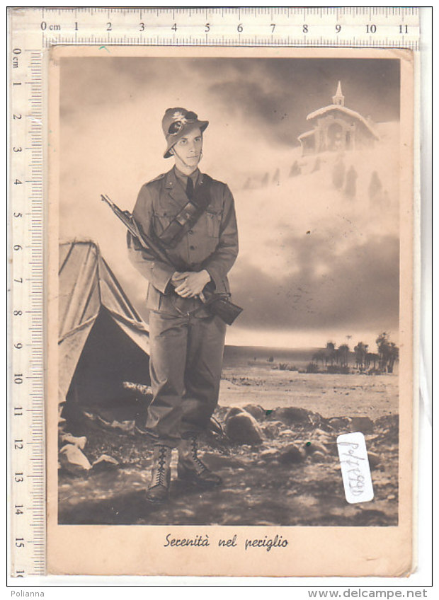 PO7799D# GUERRA - MILITARE ALPINO CON FUCILE  VG 1936 - Uniformi