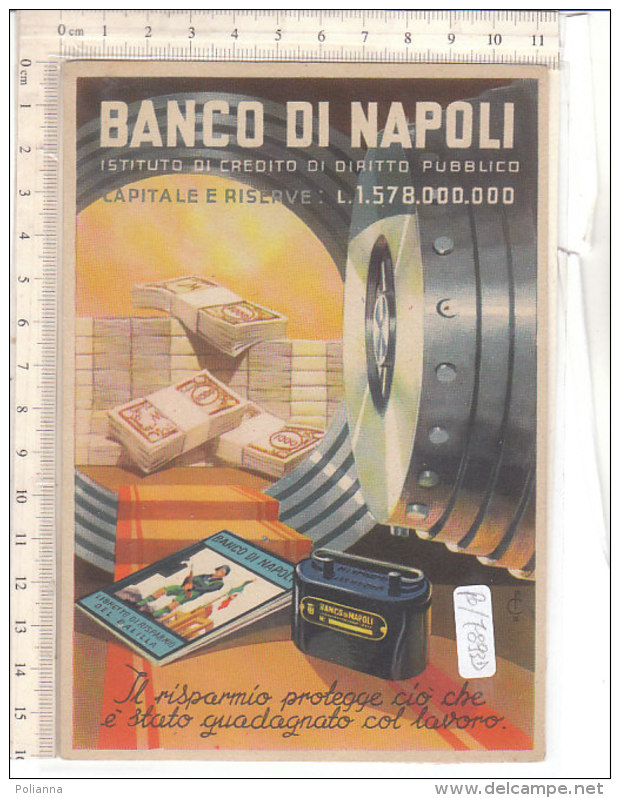 PO7893D# PUBBLICITA' BANCO DI NAPOLI - PROPAGANDA RISPARMIO - LIBRETTO RISPARMIO BALILLA - SOLDI - ILLUSTRATORI  No VG - Banks