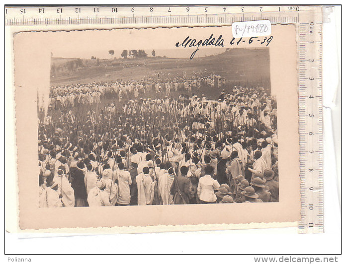 PO7942D# FOTOGRAFIA ETIOPIA - ETHIOPIA COLONIE - MAGDALA - ESERCITO ABISSINO  No VG - Etiopia