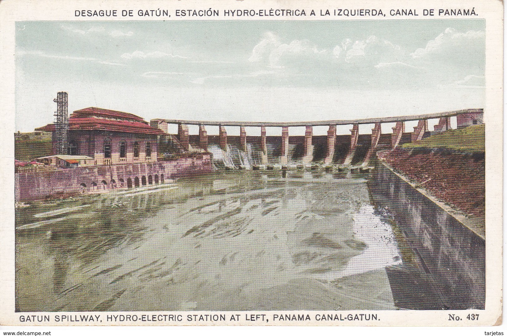 POSTAL DE DESAGUE DE GATUN, ESTACION HYDRO-ELECTRICA EN EL CANAL DE PANAMA (L. MADURO) - Panamá