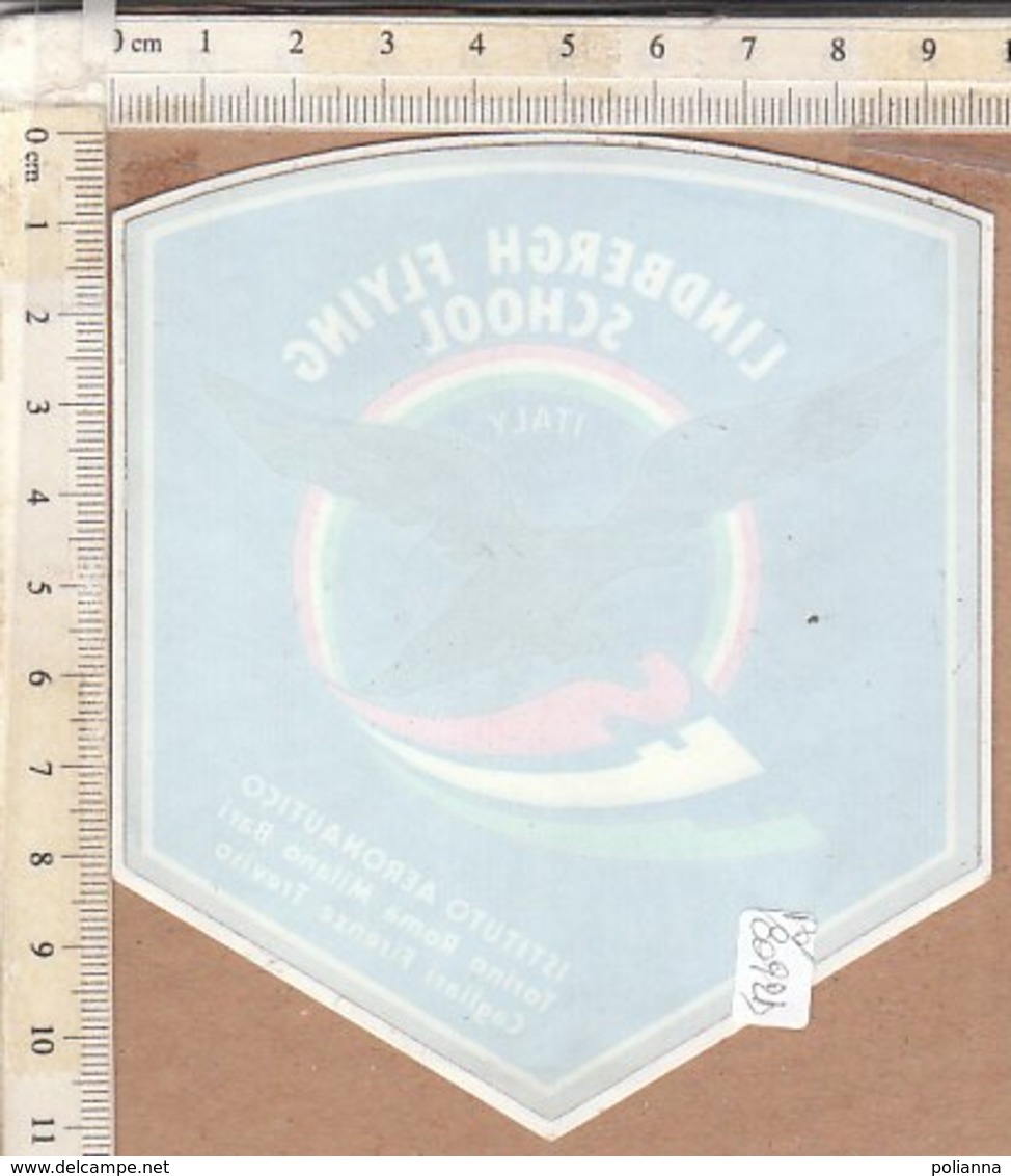 PO8092D# ADESIVO STICKER AVIAZIONE - LINDBERGH FLYING SCHOOL - ISTITUTO AERONAUTICO - Adesivi