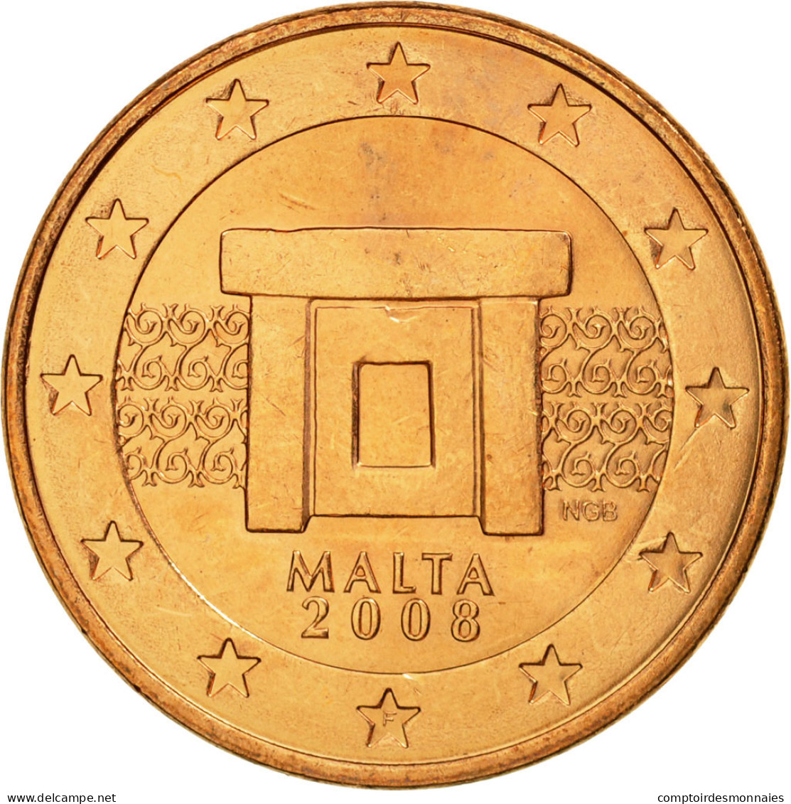 Malte, 5 Euro Cent, 2008, SUP, Copper Plated Steel, KM:127 - Malta