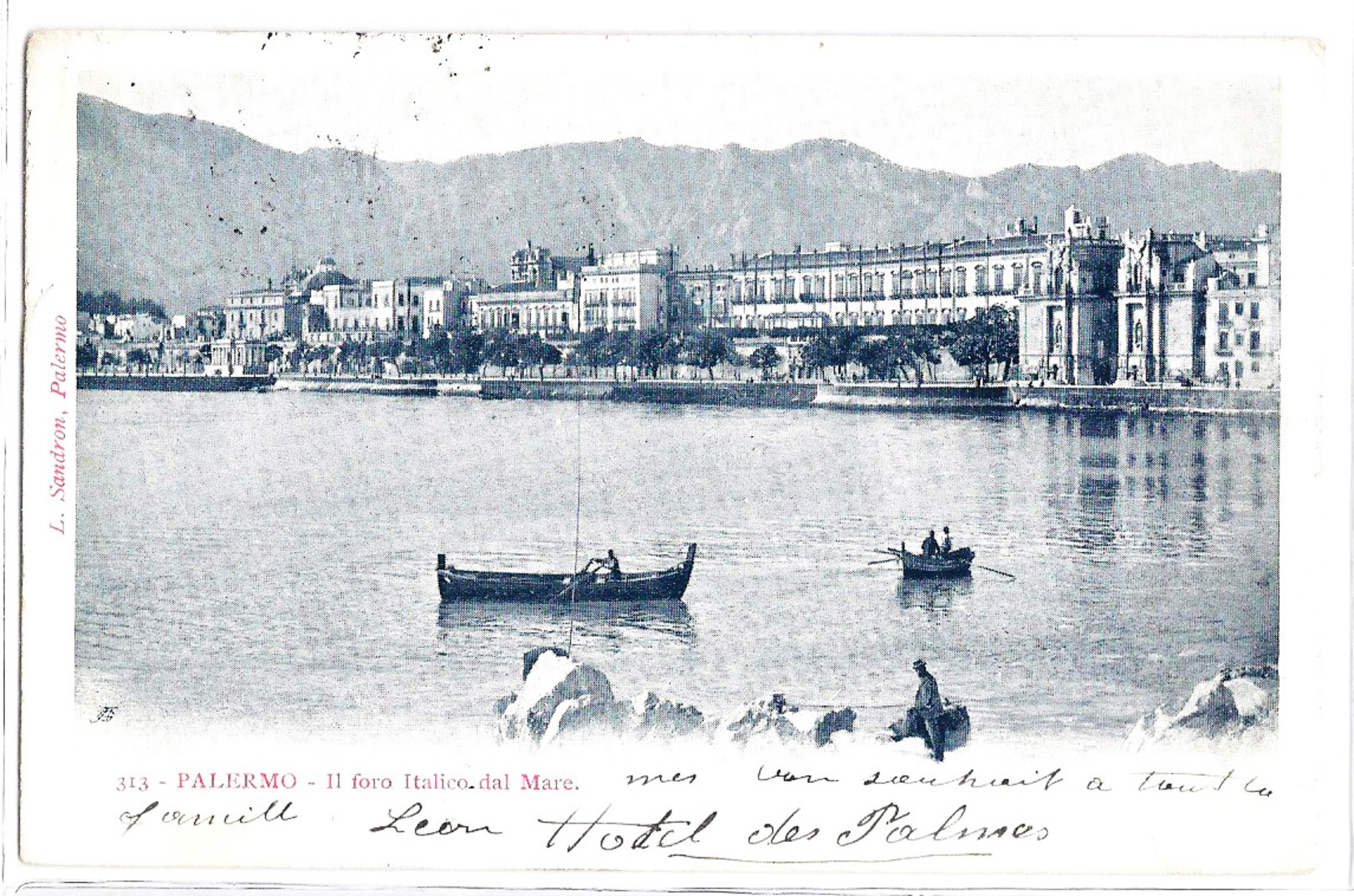 Palermo - Il Foro Italico Dal Mare. 1908 - Palermo