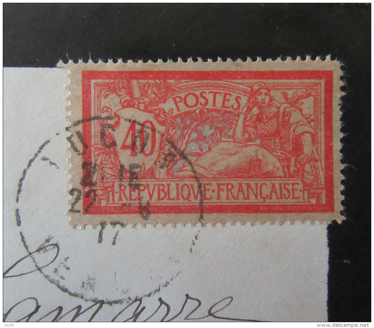 Recommandé "Luçon" N°552 Sur Enveloppe Avec Timbre 40c Type Merson YT N°119 - Cachet 1917 - 1877-1920: Semi Modern Period