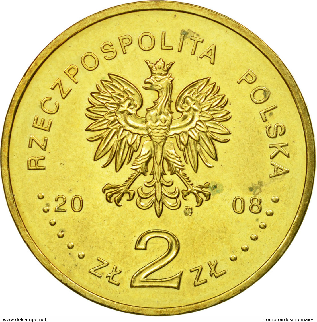 Monnaie, Pologne, 40th Anniversary Rocznica March, 2 Zlote, 2008, Warsaw, TTB - Polonia