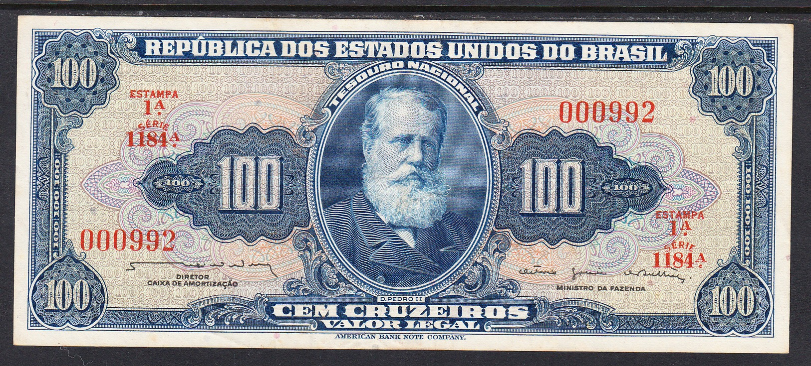 BRASIL 1956.  100 CRUZEIROS  . D.PEDRO II PICK Nº 170B . EBC  . B068 - Brésil