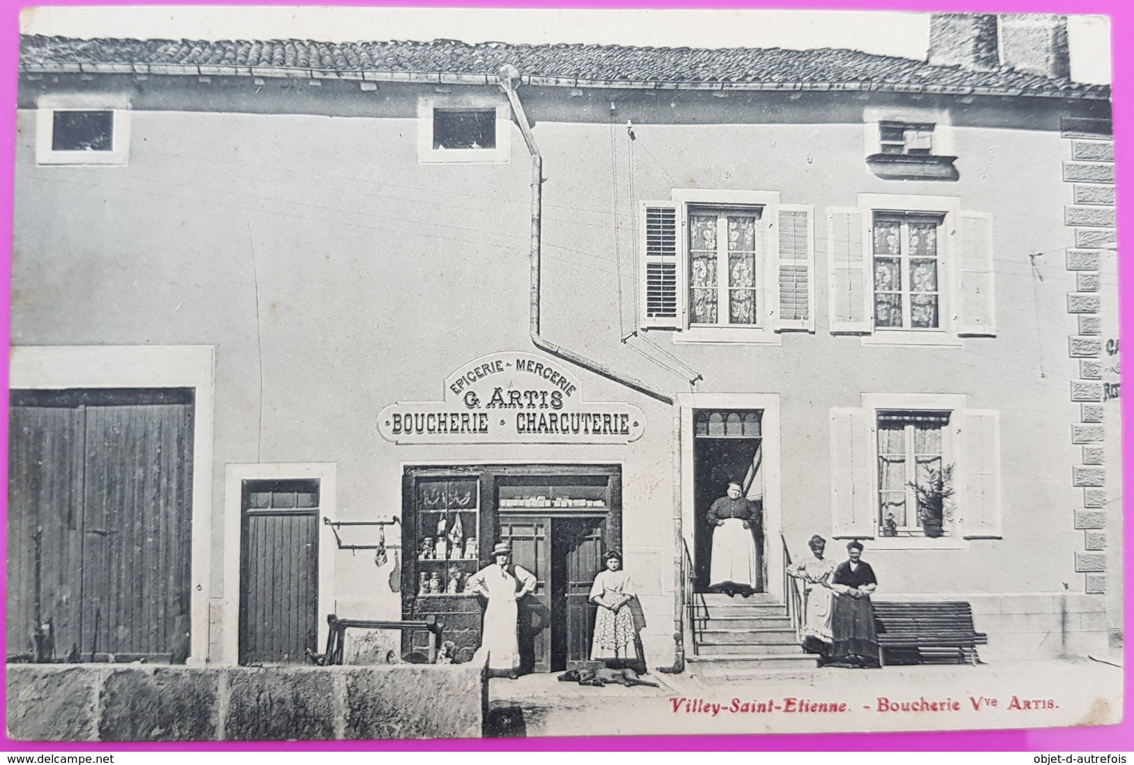 Cpa Villey Saint Etienne Boucherie Artis 1914 Carte Postale 54 Meurthe Et Moselle Très Rare St - Autres & Non Classés