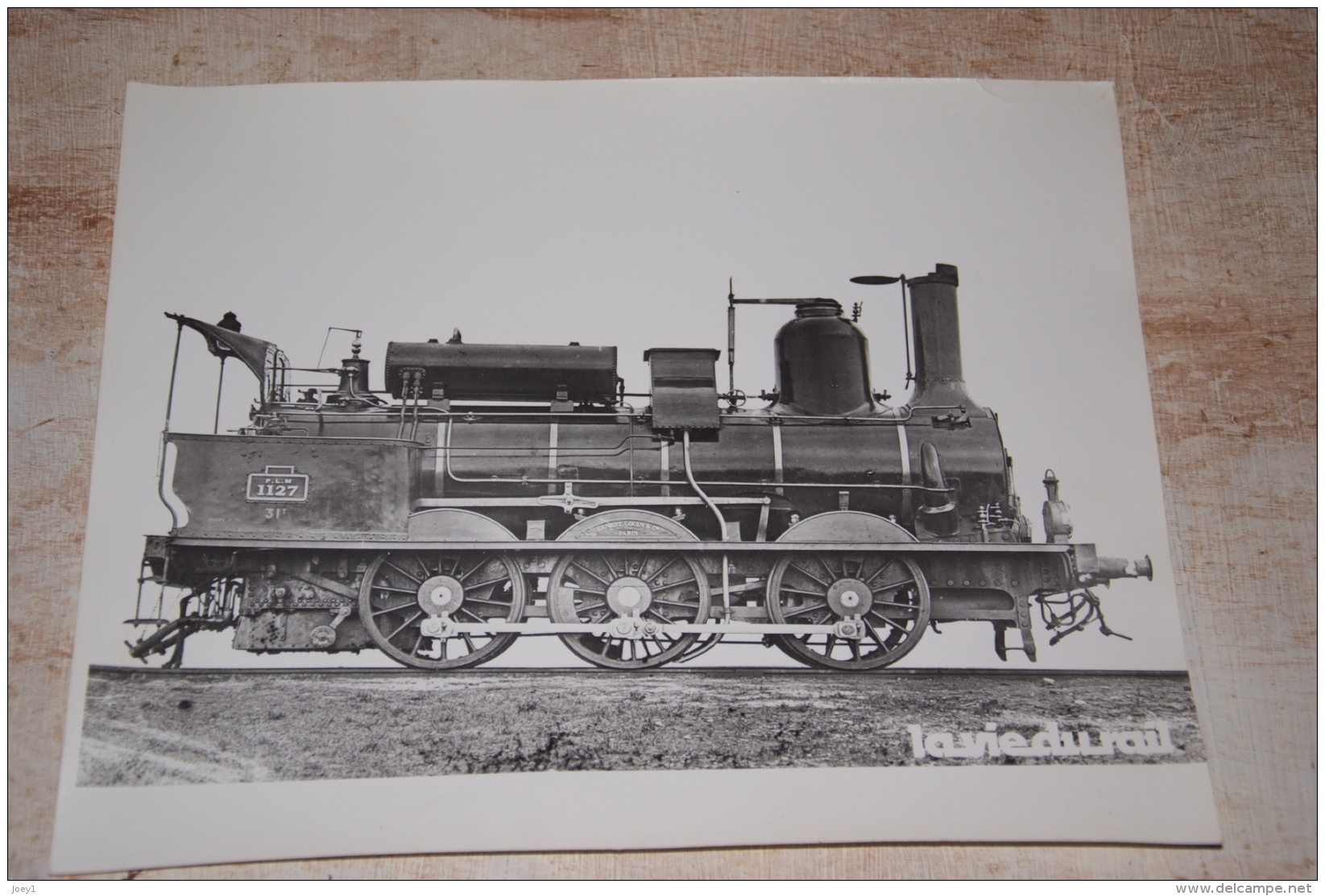 Photo La Vie Du Rail, Loco à Vapeur Type 030 Numéro 1127 .Format 24/30 - Trains