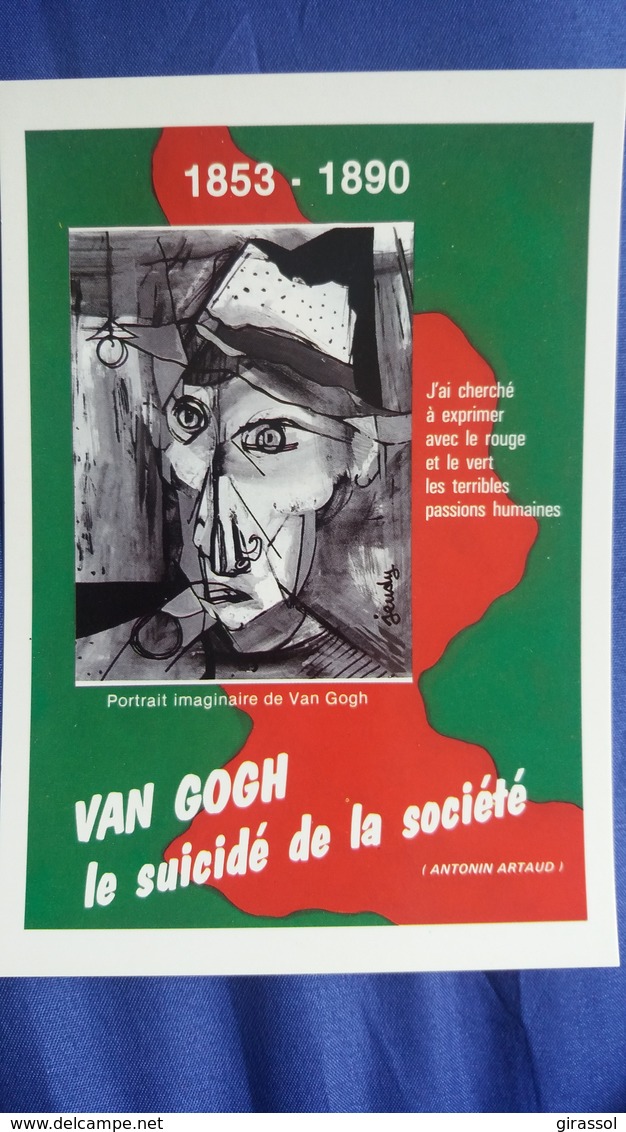 CPM ILLUSTRATEUR P JEUDY SUICIDE SOCIETE  ANNEE VAN GOGH  V 95 ENGHIEN 1990 2 EME RENCONTRE ARTISTES N° 1004/ 2500 - Jeudy