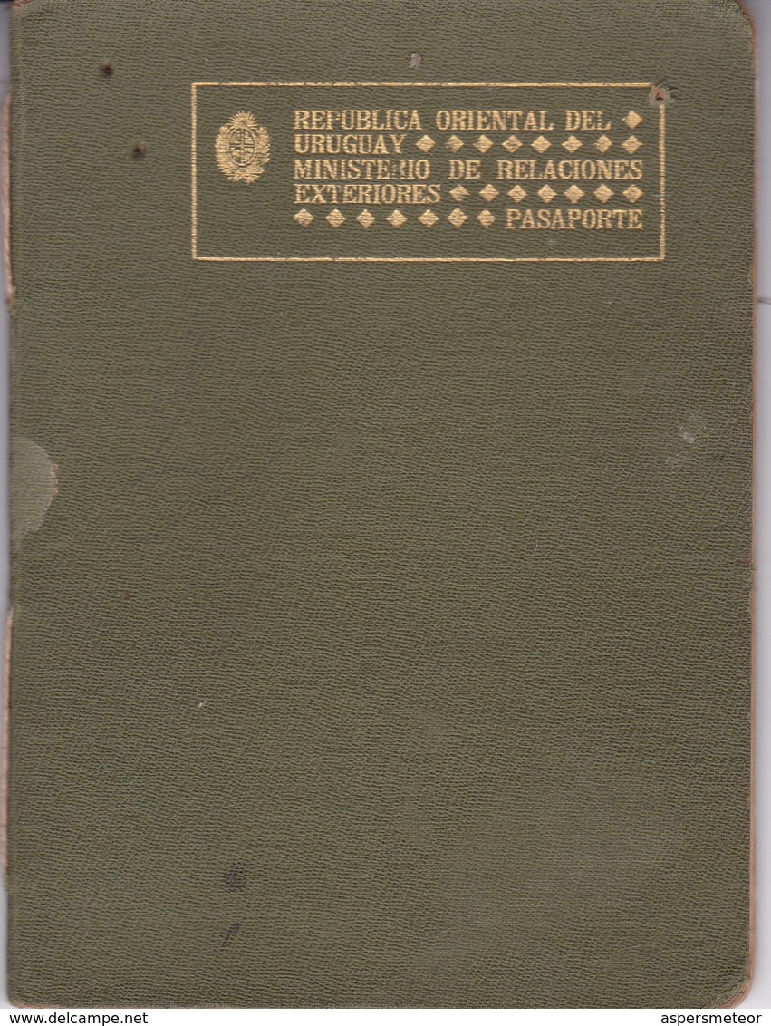 URUGUAY MASCULINO MALE RARE PARTIDA DE CASAMIENTO + PASAPORTE PASSPORT REISEPASS PASSAPORTO CIRCA 1920.-BLEUP - Documentos Históricos