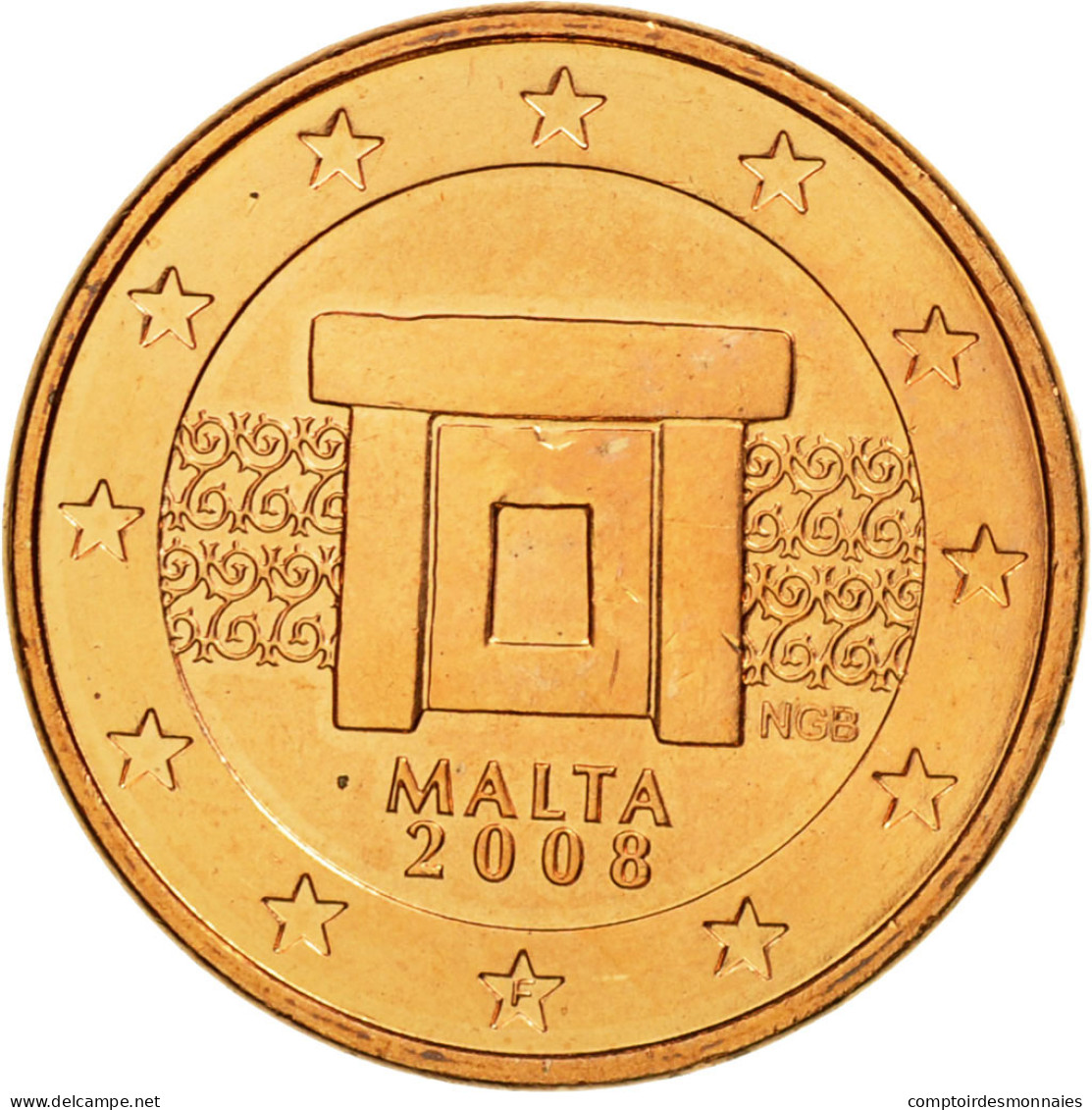 Malte, Euro Cent, 2008, SUP, Copper Plated Steel, KM:125 - Malta