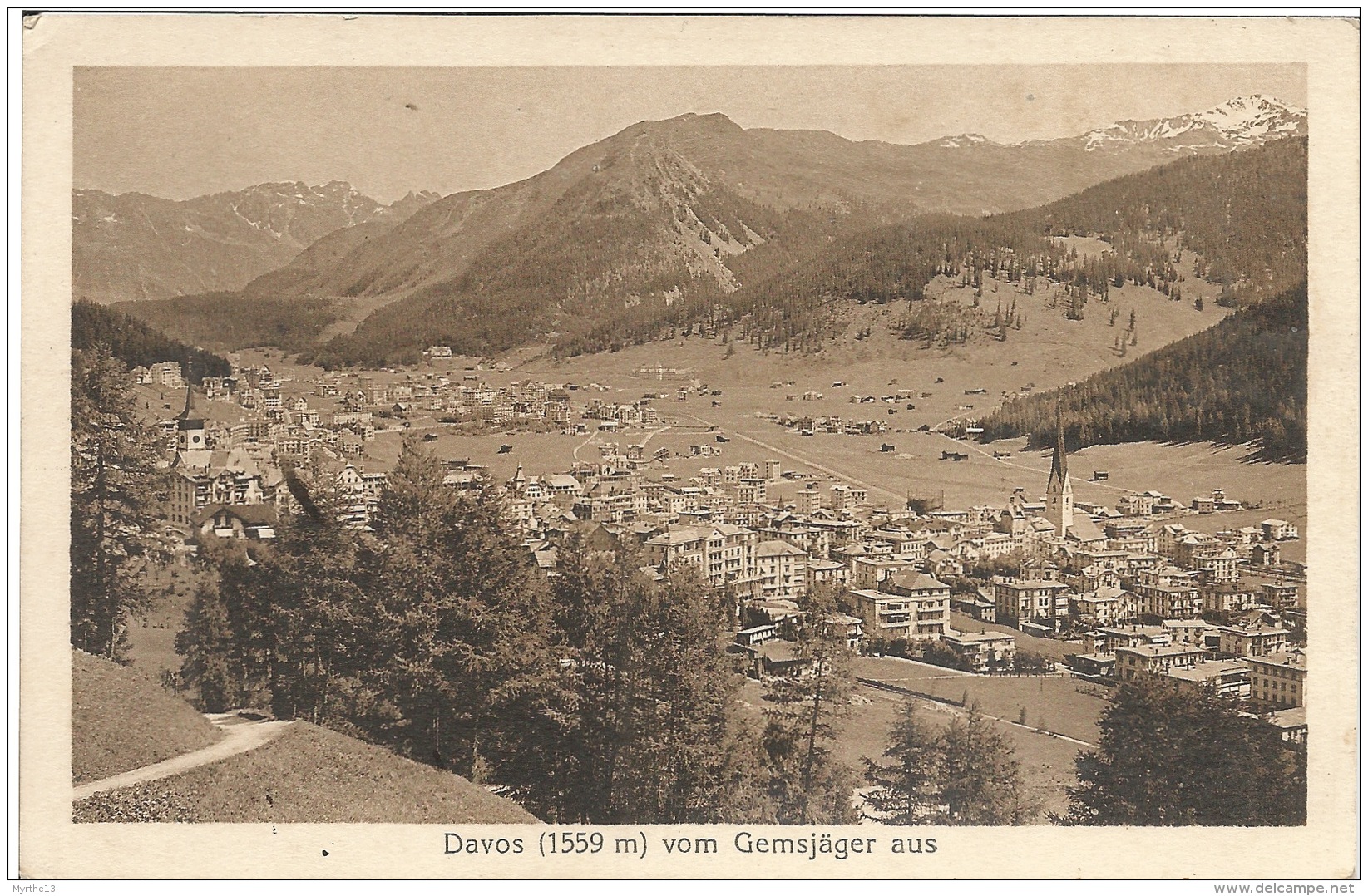 7277  Suisse DAVOS  (1559m) Vom Gemsjäger Aus - Autres & Non Classés