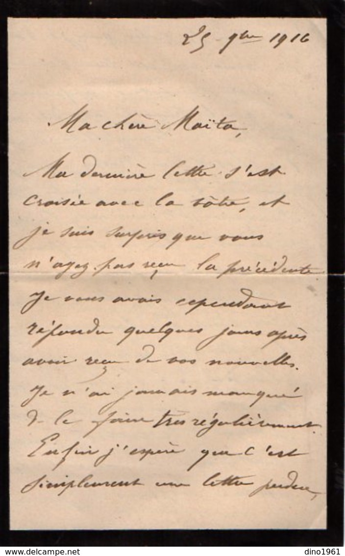 VP13.107 - Guerre 14 / 18 - 2 Lettres De Mr E. CARLES à PARIS - Récit - Manuscrits