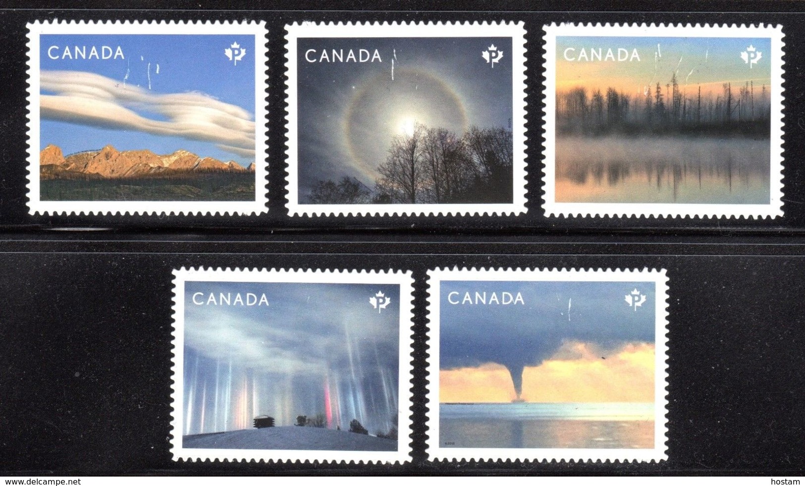 CANADA 2018   WEATHER  WONDERS   DIE CUT FROM QUATERLY PACK - Single Stamps