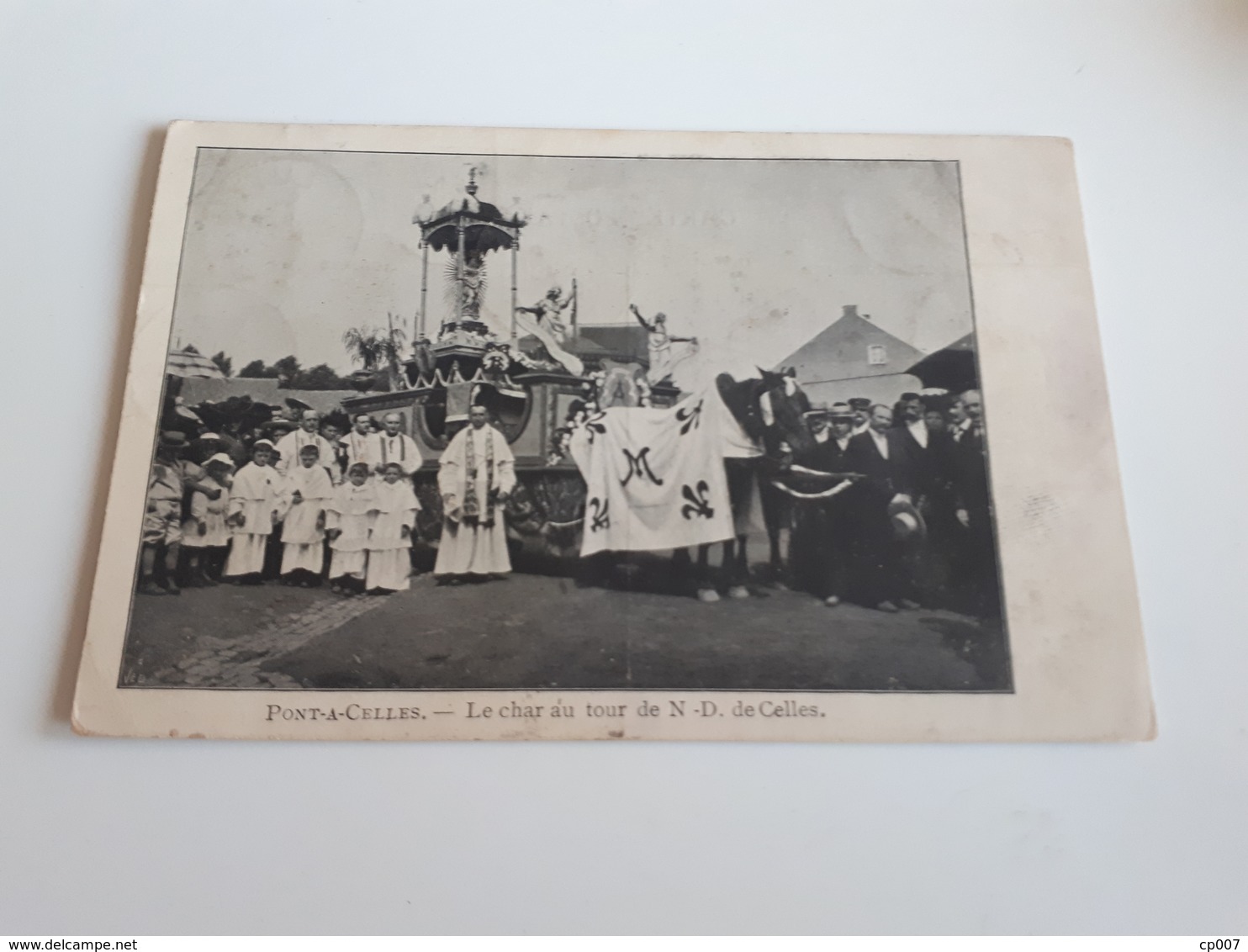 *PONT-A-CELLES  Le Char Au Tour De N.D. De Celles Oblitéré En 1912 - Pont-à-Celles