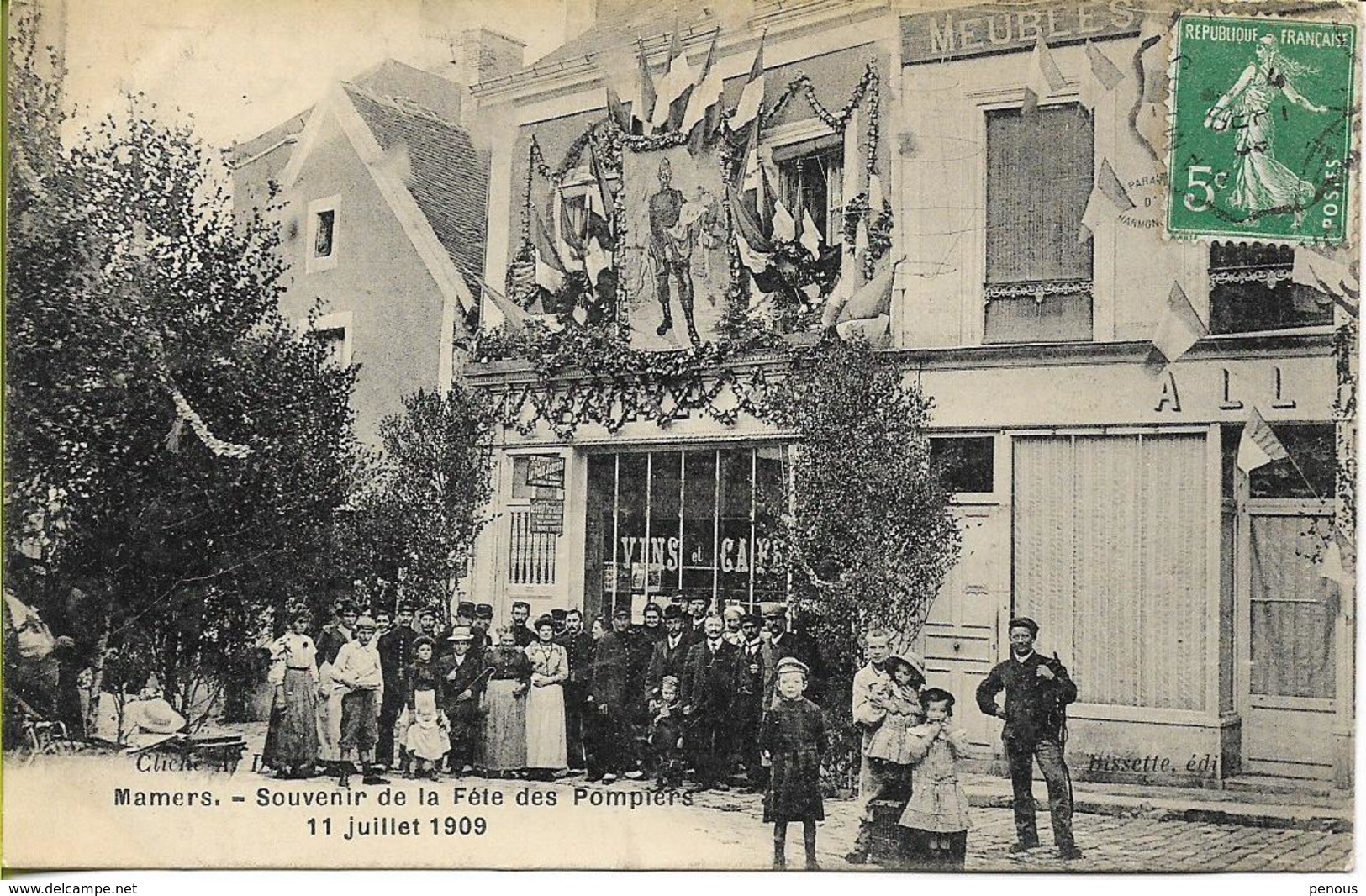 MAMERS  Souvenir De La Fête Des Pompiers 11 Juillet 1909 - Mamers