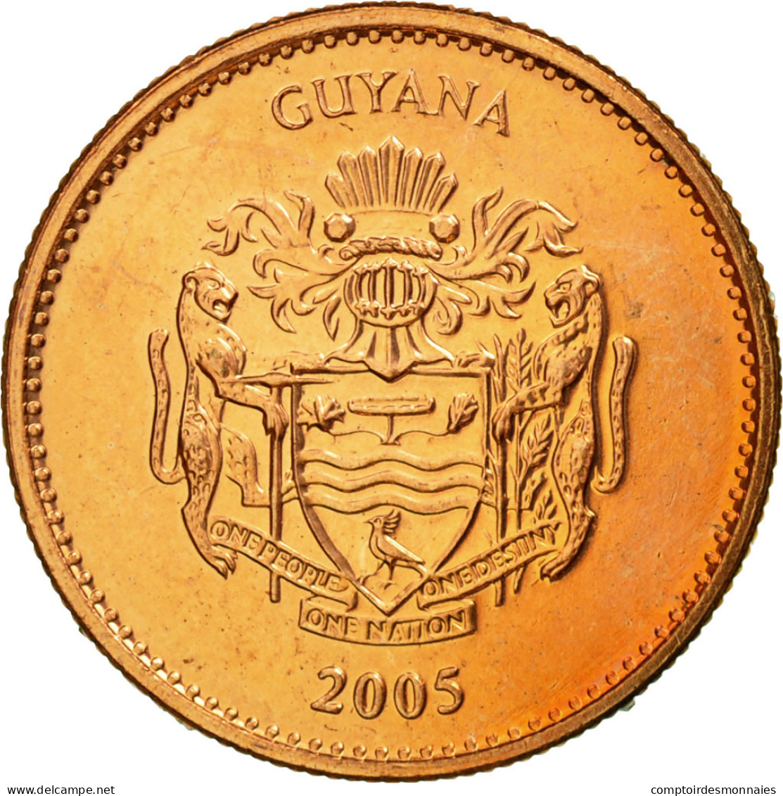 Monnaie, Guyana, Dollar, 2005, Royal Mint, SUP, Copper Plated Steel, KM:50 - Guyana