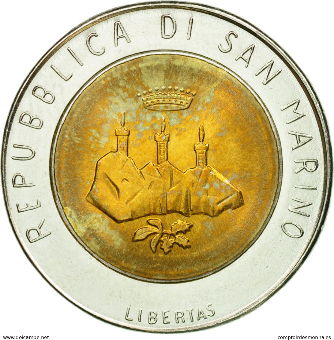 Monnaie, San Marino, 500 Lire, 1986, Rome, TTB, Bi-Metallic, KM:195 - Saint-Marin