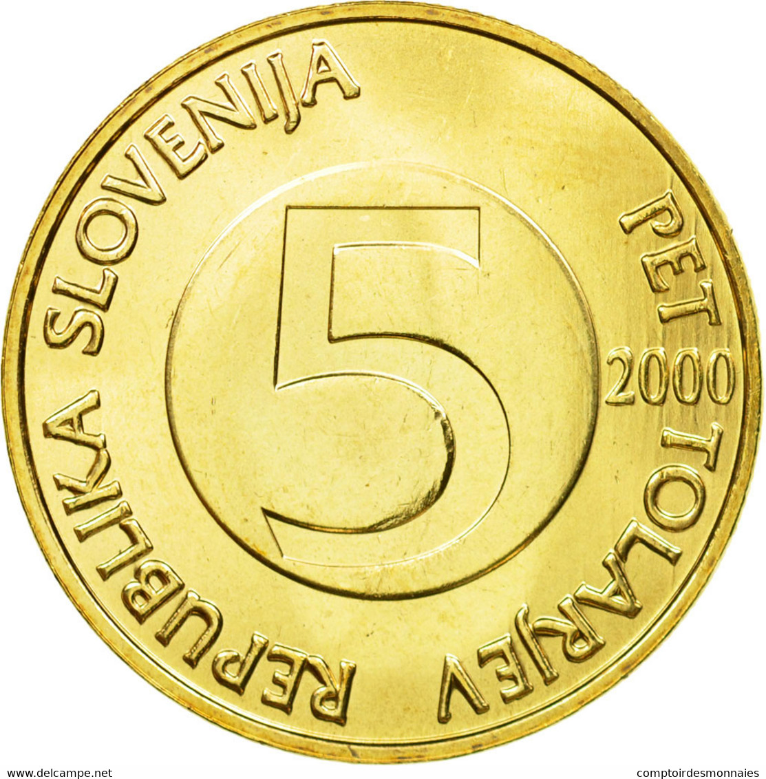 Monnaie, Slovénie, 5 Tolarjev, 2000, SUP, Nickel-brass, KM:6 - Slovenia